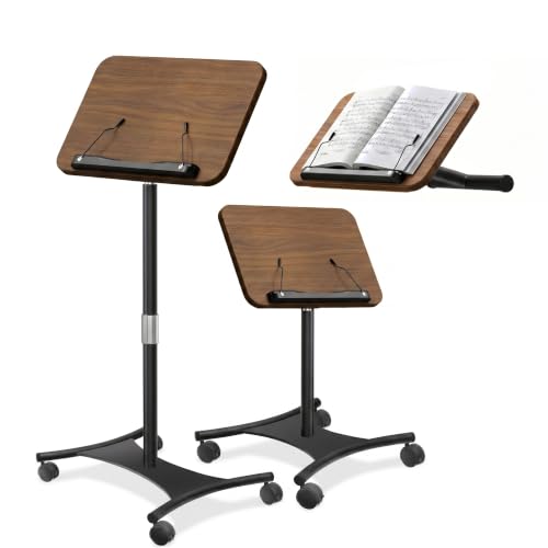Image of 2-in-1 Floor Music Stand & Desktop Book Stand, 16.5 inch-51 inch Height Adjustable