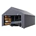 Eikuavons Garagenzelt Carport 4×6 m Wasserdicht PE-Plane, Grau...
