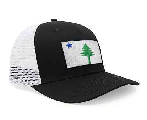 Image of International Tie State Hat for Men and Women, Adjustable Snapback Trucker Baseball Cap with Embroidered Patch