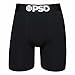 PSD Undewear Men's Black Solid Cotton Standard Length Boxer Brief 6 Pack, Multi, M