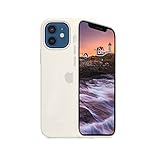 ZBRO Silicone Case Compatible for iPhone 12/Compatible for iPhone 12 Pro Protective Case, Liquid Silicone Cover Non-Slip and Drop-Proof Compatible with iPhone 12/iPhone 12 Pro 6.1 inch (White)