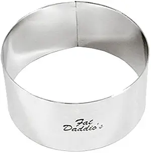 Anillos redondos Fat Daddio's de 3" x 1,75", caja de 12