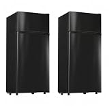 Manastin 4.5 Cu.Ft 2-Door Mini Fridge Freezer, 2-Piece Set for Dorm/Office
