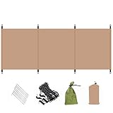 Lcarege Windbreaker, 98x28 Inch Oxford Cloth Camping Wind Blocker with Ground Nails & Wind Ropes & Storage Bag, Sunbathing Privacy Screen for Outdoor