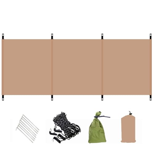 Lcarege Windbreaker, 98x28 Inch Oxford Cloth Camping Wind Blocker with Ground Nails & Wind Ropes & Storage Bag, Sunbathing Privacy Screen for Outdoor