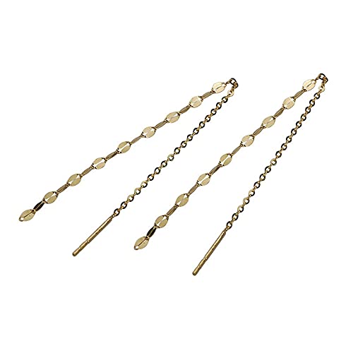 Boucles d'oreilles à étalons de chaîne en argent anti irritation