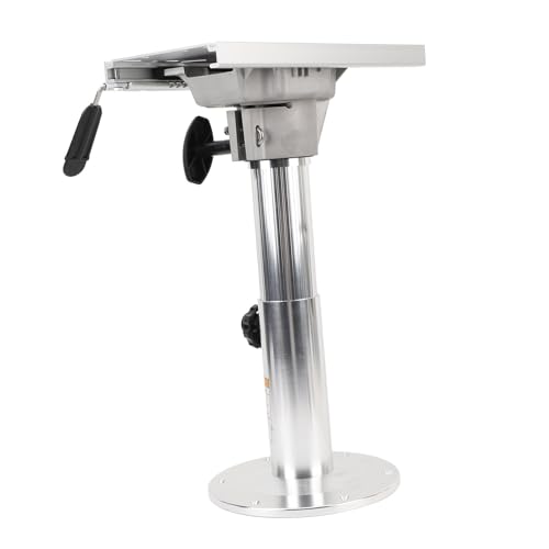 Boat Seat Pedestal Aluminum Alloy 360 Degree Swivel 350 to 500mm Adjustable Height Detachable Pedestal for RV Yacht Marine Spare Parts
