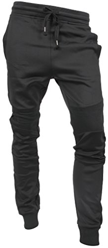 Hat and Beyond Mens Jogger Pants Biker Slim Fit Casual Fleece Active Elastic Workout Training2