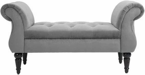 Image of Modern & Luxury 2 Seater Chesterfield and Comfortable Couch Type Hand Tufted Sofa Fabric & Velvet for Home & Living Room & Office & Guest Room Restaurant, Farm House. (Grey)
