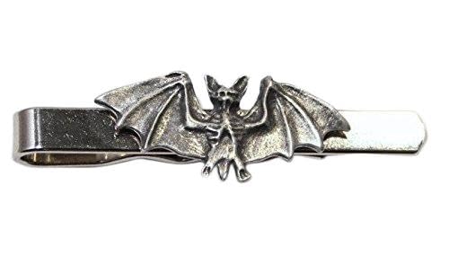Pinza de corbata de murciélago con acabado premium y estuche estanco