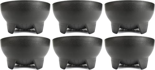 Set of 6 Black Salsa Bowls! 4.5 Diameter 12 oz Bowls Perfect for Parties Events or Regular Use! Great for Dips and Sauces!