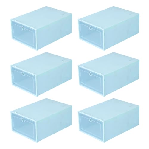 Boîtes à chaussures transparentes empilables lot de 6 vert