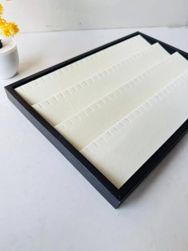 Image of Velvet Jewellry Drawer Organizer Stackable Tray (Wood, Wooden EaRing Cream)
