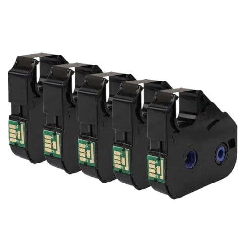 Ruban noir MK-RS100B PT-200BK pour marquage de câble M-11C Mk2500, pack de 5