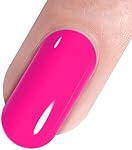 Vishine Nail Gel Polish, 15ml Soak Off Nail Gel Polish Nail Art Manicure Salon DIY at Home Long-lasting - Neon Pink 0.5 OZ