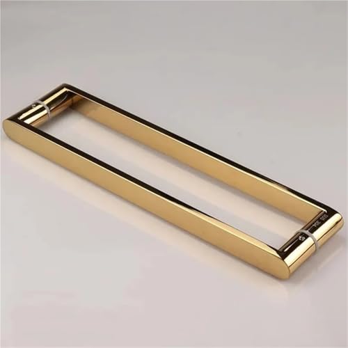 Poignée de porte en verre carrée R-84613 anti-corrosion en acier inoxydable 304 Or Rose