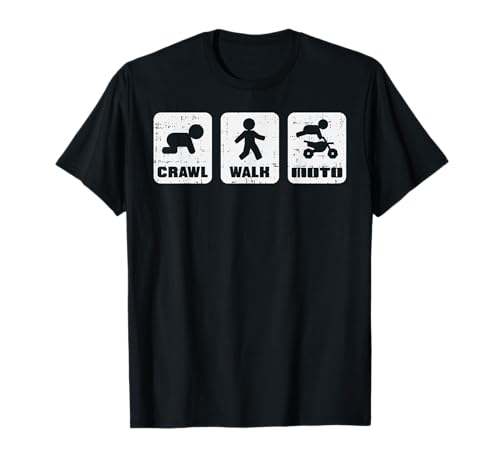Crawl Walk Moto Dirt Bike Racing T-Shirt