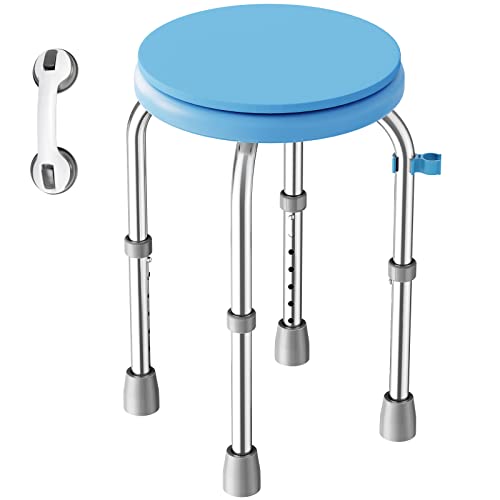 Cke 2023 Stainless Steel Shower Stool Chair Bath Seat, Adjustable Bath Chair Shower Bench Seat, 350Lbs Bath Shower Stool Seat Bench, Handicap Bathroom Stool, Round Bathtud Seat For Inside Shower Seat #TOP30