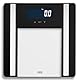 ADE Digitale Körperfettwaage Ines bis 200 kg | Personenwaage mit Körperfettanalyse, BMI, Muskelmasse, Körperwasser, Gewicht, BMR | Körperwaage mit Benutzererkennung | schwarz