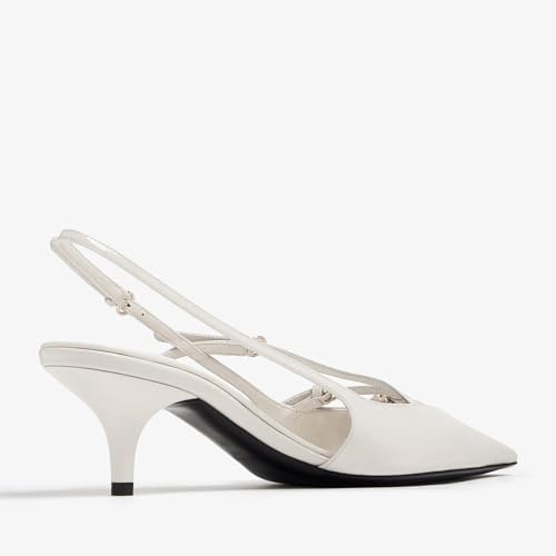 Cherry Red Heels for Women Closed Pointed Toe Slingback Pumps Buckled Strap Kitten Heel Dress Heeled Shoes3