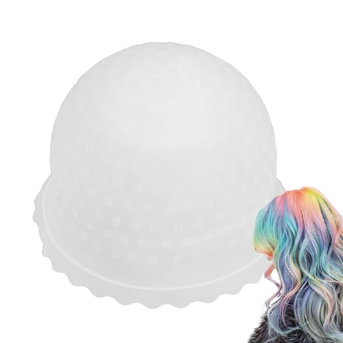 Gorros para Resaltar - Tapa De Silicona para Mechas con Ganchillo - Reutilizable Teñido Cabello Resalte Gorro Gancho Salón De Peluquería | para Cabello Largo Corto
