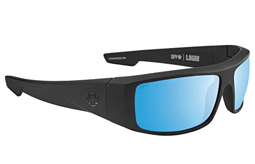 SPY Logan Matte Black - Happy Boost Polar Ice Blue Mirror4