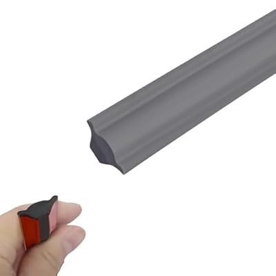 Flexible Wall Corner Molding Trim, 5M/16.4FT Long Self Adhesive Caulk Strip Peel and Stick Trim for Cabinet Edge, Tile Edge, Ceilings, Countertops (Gray/S)