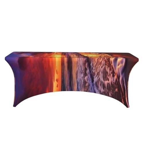 Nappe extensible anti-plis pour table rectangulaire de fête de 1,8 m - 3