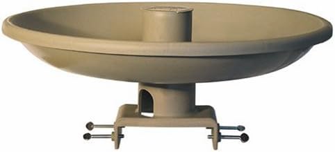 Farm Innovators Model HBI-150 All Seasons Premium Heated Birdbath with Deck Mount & Perch, Tan, 150-Watt