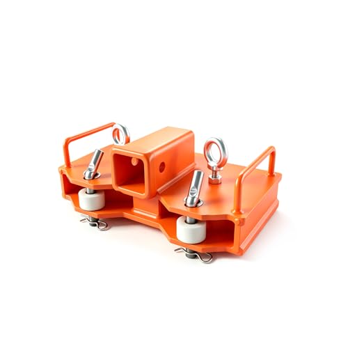 FAYUWUOX Heavy Duty Forklift Trailer Hitch Attachment 6500LBS Towing Capacity 2 Receiver Compatible with Dual Pallet Forks Fork Mounted Tow Hitch for Warehouse Construction Farm & Industrial Use
