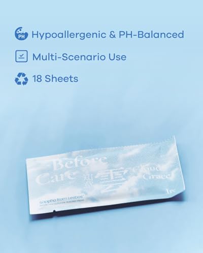Image of Flushable Feminine Hygiene Wipes, with Hyaluronic Acid & Natural Plants Essential Oils, Individually Wrapped, For Odor, Itching, Redness, Deeply Cleansing,15x19cm, 18 count