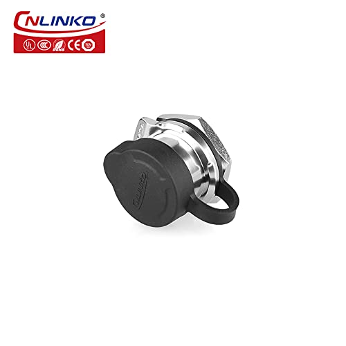 CNLINKO LP-20 Industrial Waterproof Connector IP68 Circular Connector Quick Plugging Aviation Connector Anti-Interference Shell Fast Release Connector M20 2-12 Pin Threaded Socket (2 Pin) - Image 3