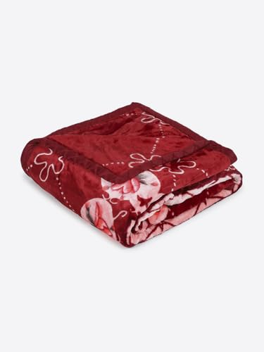 Image of Monte Carlo Double Bed Heavy Winter Blanket (160 X 220) Roman Plus 1 Ply Super Soft 550 GSM | 3 KG, (240x220 CM), Red
