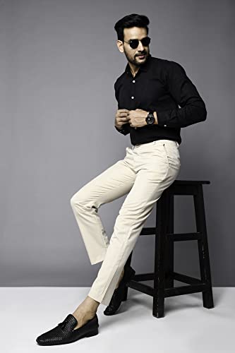 Image of Franko Roger Men Slim Fit Cotton Blend Trousers