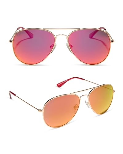 DIFF Cruz Designer retro styled aviator sunglasses for men and women UV400 Protection