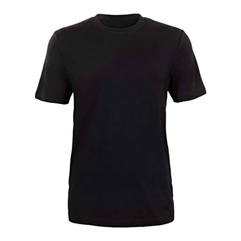Thermowave Merino Life 100% Merino Wool Short Sleeve Shirt - Extra Light Crewneck T-Shirt 4-Season Thermo Shirt - 165 GSM Soft Mens Base Layer Tshirt, 3XL Black Cover