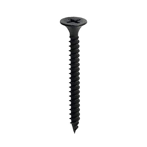 Drywall FINE Black Bugle Head Threaded Screws - Drylining Wood Framework Studding (1000, 3.5 x 50mm)