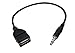 Produktbild Coomoors USB Buchse auf AUX 3,5 mm Stecker Klinke Stecker Audio Converter Adapter Daten Kabel (schwarz)