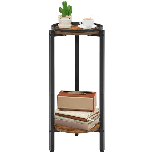 HOOBRO Small Round Side Table, Coffee Drink Table for Sofa Couch Corner, 28.7