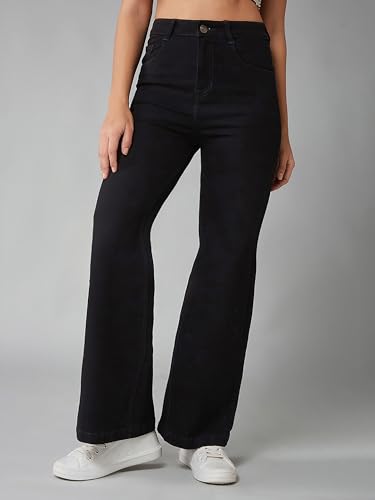 Image of Dolce Crudo Boot Cut High Rise Cropped Jeans for Women
