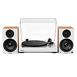 Fluance RT81 Elite High Fidelity Vinyl Turntable (White) with Ai41 Powered 5' Stereo Bookshelf...