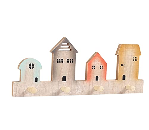 Patères support cintre en bois mural NBYGSC pour salle de bain