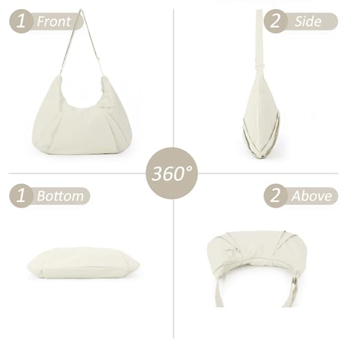 Image of GOKTOW Crescent Crossbody Bag, Nylon Hobo Shoulder Bag for Women Trendy Travel Carryall Purses Bag