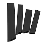 Garneck 4 piezas Protector de Cuchillos Cocina Fundas Protectores Ajustables para Cuchillas Negro Resistente y Duradero para Uso Doméstico