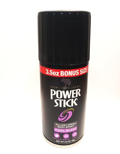 Power Stick COOL BLAST Deodorant Body Spray for Men, 3.5 OZ (Pack of 2)