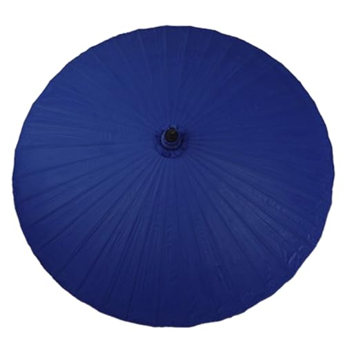 XUQQU Sonnenschirm Aus Ölpapier, Strandschirm Für Den Außenbereich, Terrassenschirm Aus Bambus, Gartenschirm Im Freien Für Strand, Markt, Innenhof, Ohne Sockel(Dark Blue)