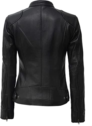 Women's Lovely Biker Leather Jackets - Lambskin Fashion Jackets For Women2