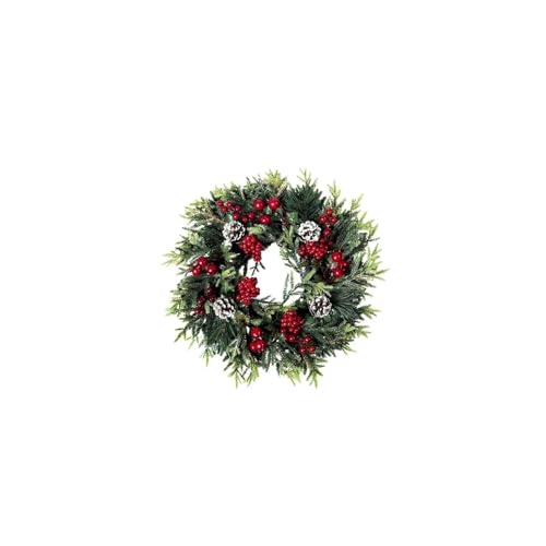 Guirlande de Porte de Noël décorative de 40 cm au design raffiné pour façades et intérieurs