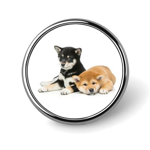 バッジ 円形 徽章 柴犬 いぬ 犬柄 おもしろ 缶バッジ 胸章 ピンバッチ ボタンブローチ 25mm おしゃれ ネクタイピン コレクション バッグ飾 帽子 胸飾り かばん掛け 工芸品 取付簡単 男女兼用 プレゼント
