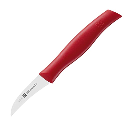 Zwilling 38600050 Twin Grip Schälmesser, Friodur Klinge, Griff: Kunstoff, 50 mm, rot